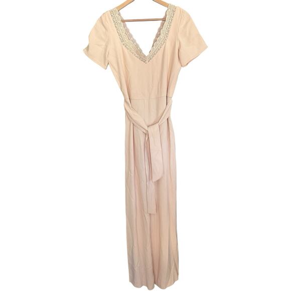 Sezane Louis Jumpsuit Nude Size 36 - Picture 4 of 15